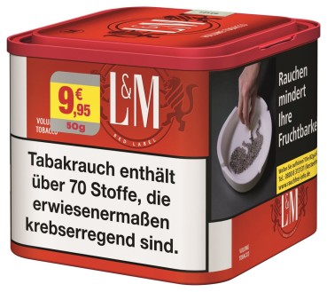 L&M Volume Red Dose Zigarettentabak 40gr